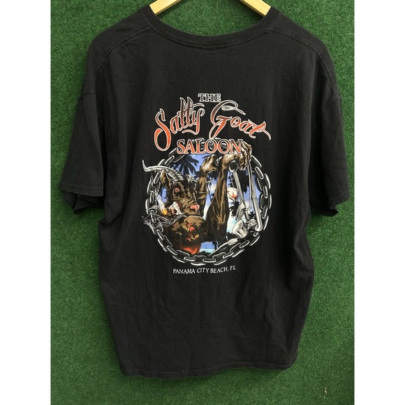 Salty Goat Soloon T-Shirt Mens  Size XL Tee Shirt Graphic Skull Panama FL - Picture 1 of 6
